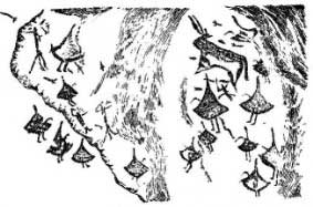 Средний палеолит. Наскальная живопись в ущелье Зараут-Сай (Узбекистан)