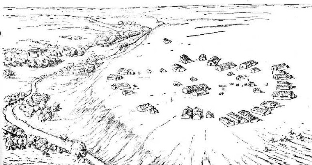 Трипольское поселение Коломийщина I, III—II тысячелетие до н. э. Реконструкция
