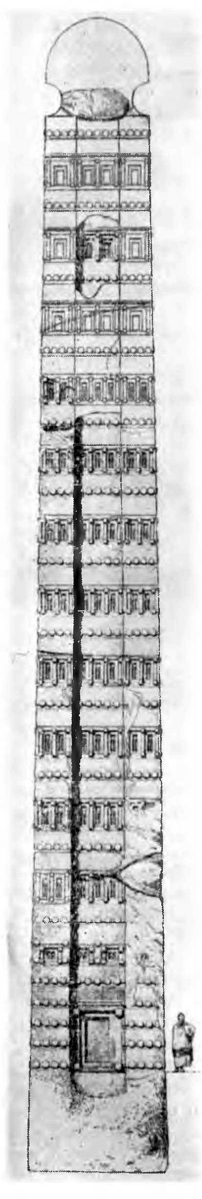 Аксум. Гигантская стела (реконструкция)
