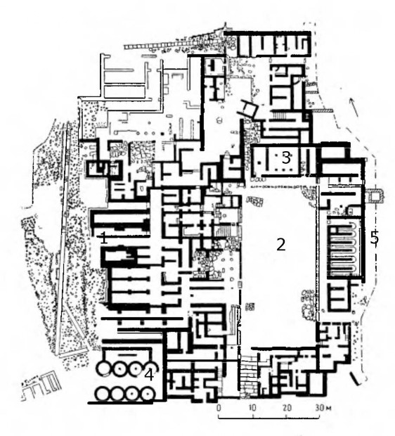 Маллиа. Дворец, начало II тысячелетия до н. э., восстановлен в XVI в. до н. э. 