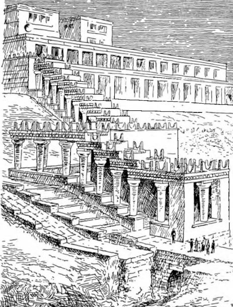 Кносс. Дворец. Юго-западный ступенчатый портик, около 1600 г. до н. э. (реконструкция по Эвансу)