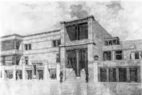 Кносс. Дворец. Западная сторона центрального двора, XV в. до н. э. (реконструкция Н. Платона)