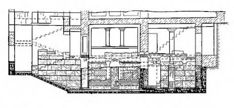 Кносс. «Царская вилла» около XV в. до н. э. Разрез