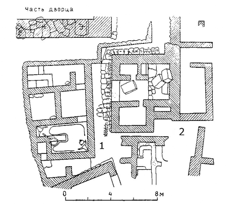 Крит. Кносс. Дома ремесленников близ дворца, XVI в. до н. э. 