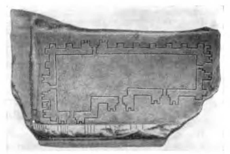 План дворца, изображенный на статуе Гудеа, середина III тысячелетия до н. э.