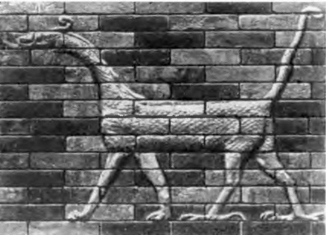 Вавилон. Изображение дракона на воротах Иштар, VI в. до н. э.