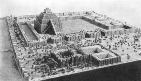 Вавилон. Священный участок храма Мардука, V II—VI вв. до н. э. Общий вид (реконструкция)