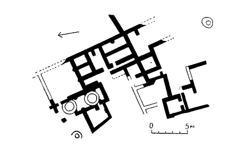Двуречье. 3. Хассуна. Жилой дом, V тысячелетие до н. э. План