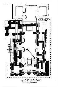 Эриду. Храм VII, вторая половина IV тысячелетия до н.э. (контуром нанесен храм VI).