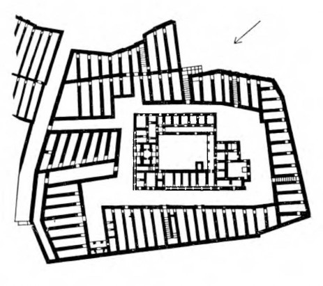 Хетты. Хаттушаш. Храм I со складами-хранилищами, II тысячелетие до н. э. План