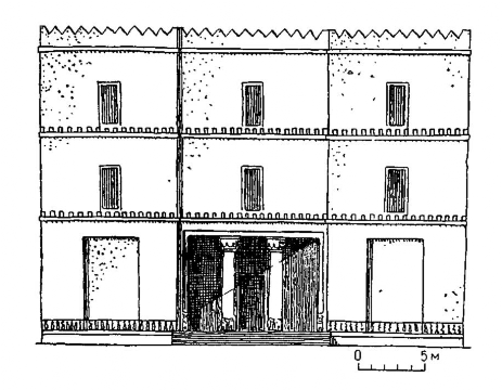 Сиро-хетты. Богазкёй. Реконструкция здания. Фасад бит-хилани