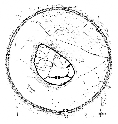 Сиро-хетты. Сам’аль (современный Зенджирли). План города, X I I—VIII вв. до н. э.