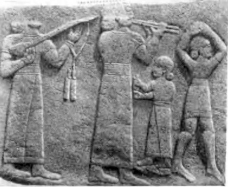 Сиро-хетты. Кархемыш. Плита ортостата Южных ворот с изображением музыкантов