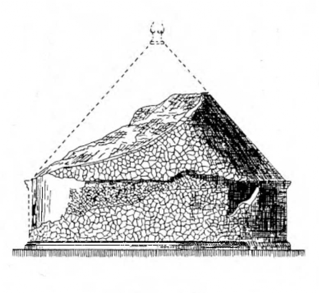 Тумулус Тантала близ Смирны (Измир); фасад