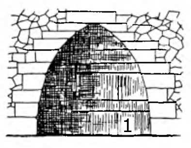 Тумулус Тантала близ Смирны (Измир); разрез по камере