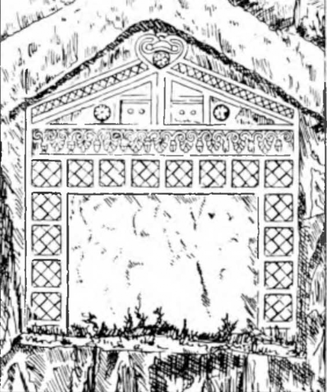 Фригия. Декоративный фасад вблизи гробницы Мидаса