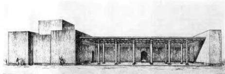 Урарту. Арин-берд. Храм бога Халди. Реконструкция фасада