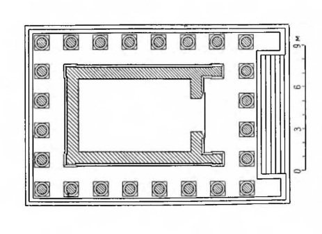 Армения. Гарни. Языческий храм, вторая половина I в. План