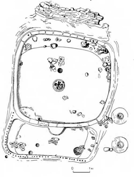 Грузия. Квацхелеби или Твлепиа-Кохи близ Гори, селище. Остатки жилого дома