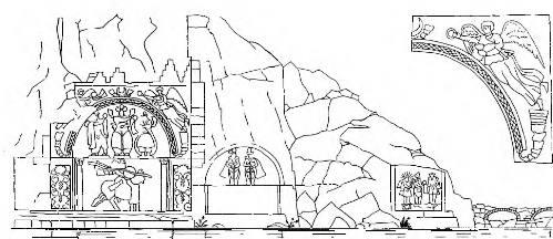 Иран. Гроты Таки-Бустана, IV—V вв. Фасад