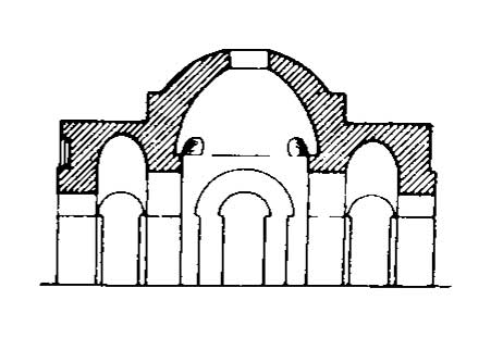 Иран. Храм огня в долине Джерре, V в. Разрез