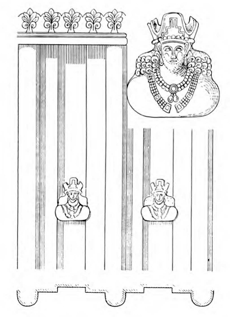 Иран. Стуковый бюст на фасаде здания в Кише (реконструкция)