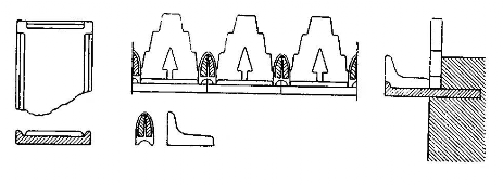 Средняя Азия. Зубцы, антефиксы, декоративные терракотовые плиты Халчаян