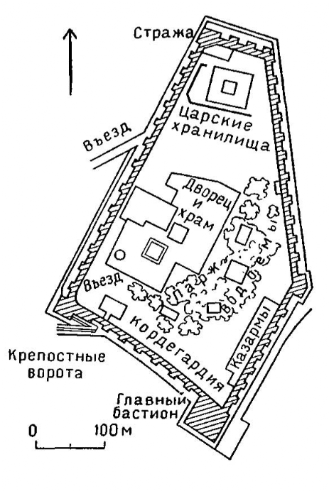 Средняя Азия. Ниса, план царского города