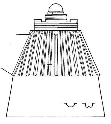Бамиан. Гроты, II-V вв. покрытие одного из гротов близ Большого Будды; разрез
