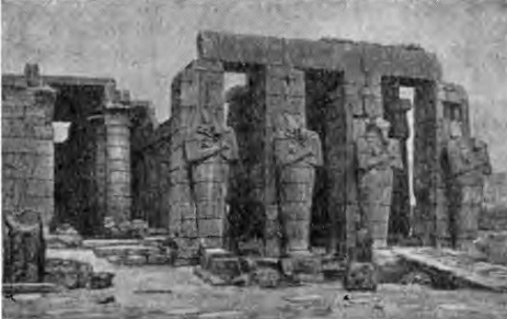 Рамессеум. Общий вид второго двора с северо-западной стороны