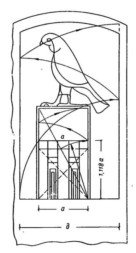 Рельеф мемориальной стелы фараона Джета в Абидосе