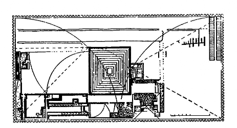 Исходная форма построения плана - центральная пирамида Джосера