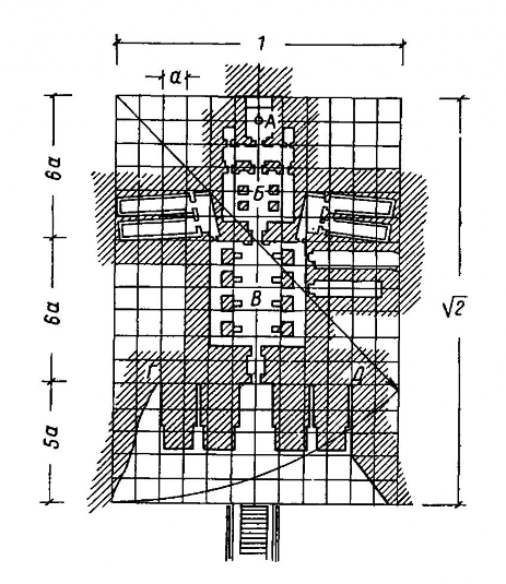 Применено построение по простым числам - большой храм в Абу-Симбеле