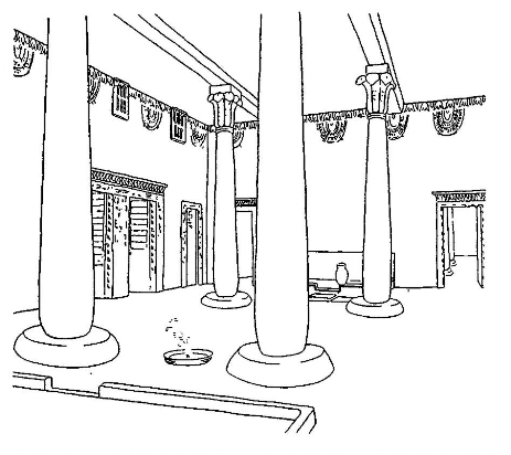 Тель-эль-Амарна. Дом визиря Нахта. Интерьер