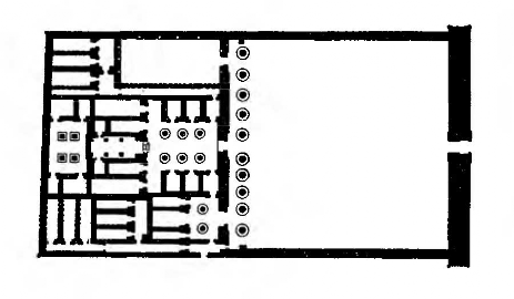 Гробница Сети I. Погребальный храм Сети I в Курне, план