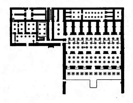Гробница Сети I. Абидос. Храм Сети I. План