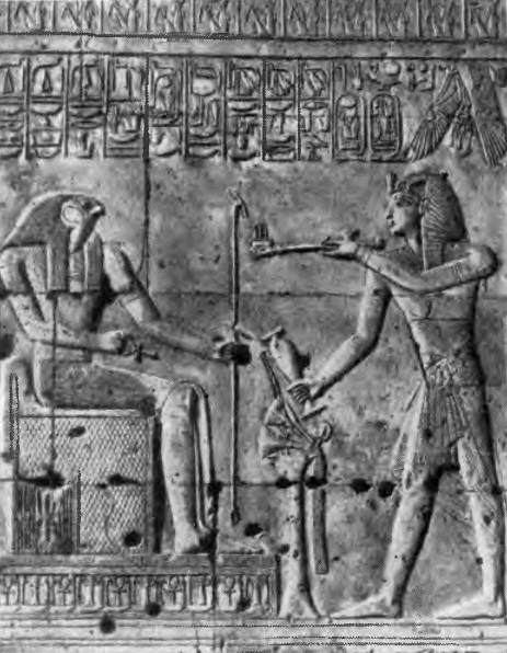 Гробница Сети I. Абидос. Рельеф храма Сети I: Сети I перед богом