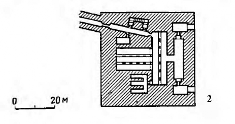 Пирамиды в Гизе. План заупокойного нижнего храма пирамиды Хефрена