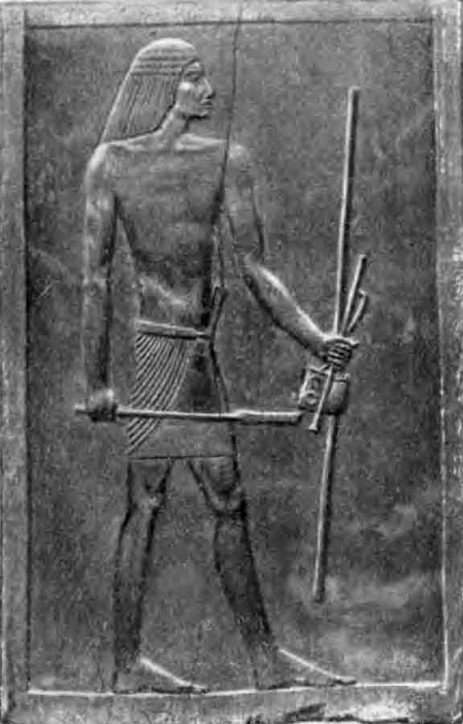 Мастабы частных лиц. Рельеф на дереве с изображением зодчего Хесира. III династия