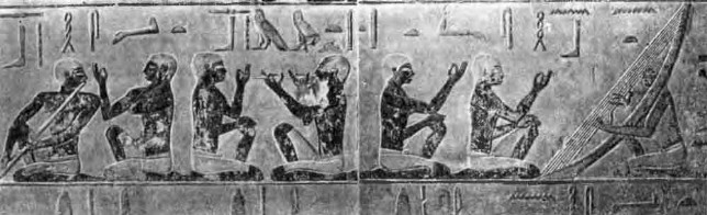 Мастабы частных лиц. Саккара. Рельеф из гробницы Ахетхотепа. V династия. (Лувр)