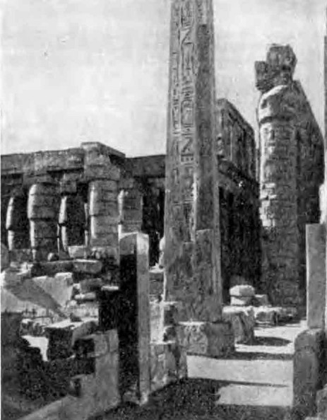 Карнак. Гипостильный зал Сети I и Рамсеса II и обелиск Тутмеса I