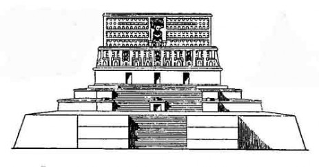 Йашчилан. Храм 33, около 500 г. Фасад