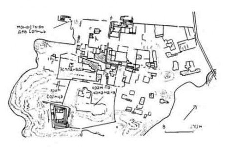 Пачакамак, после 1000 г. Генеральный план центра города