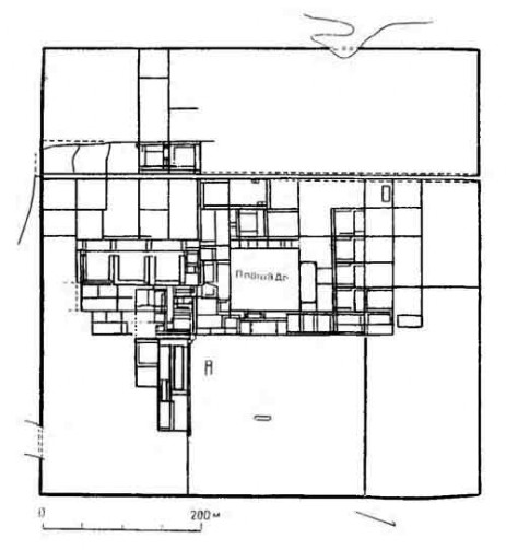 Виракочапампа. Генеральный план города, около 1500 г.