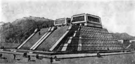 Тенаюка. Пирамида, около 1300—1500 гг. Общий вид