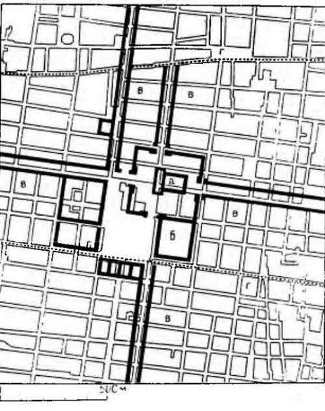 Теночтитлан. план, около 1510 г., показывающий соотношение столицы ацтеков и современного центра Мехико